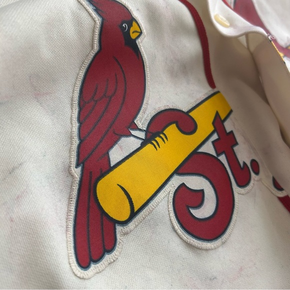 Vtg Majestic Men’s St. Louis Cardinals Stained Grunge Baseball Jersey Size XL - Picture 7 of 9